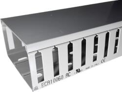 Elettrocanali Canal cablu perforat slitat Elettrocanali 100x60mm gri pentru circuite electrice (ECA10060)