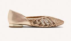 Gioseppo Női bőr balerinacipő sarokkal, arany színű Gioseppo 75449 r36 (75449)