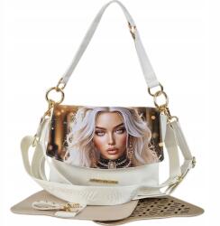 Massimo Connti Massimo Contti kézitáska postás táska cserélhető fedél fehér Ökológiai bőr (773BI)