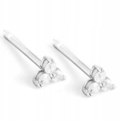 Ottomania Fülbevaló Ezüst Csavarok Strasszokkal Finom Kicsi Díszes Gyönyörű Gravírozás (#w2k)