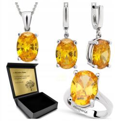 Ottomania Ezüst Ékszer Szett 925 Citrom Női Szett Gravírozás Ajándék (R100_21r)