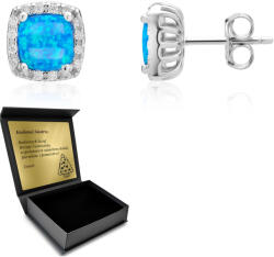 Ottomania Ezüst fülbevaló cirkóniákkal Kis Ajándék Női Kézműves Gravírozás (551k)