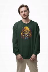 D&b Design Unisex Pulóver SWCAT00005 Cat Erdőzöld-Méret L