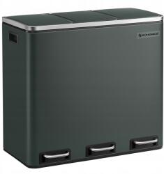 SONGMICS Szemeteskosár 3 rekesz x 18L antracit szürke szelektív hulladékgyűjtő edény (LTB54GS)