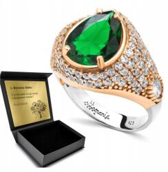 Ottomania Ezüst Gyűrű 925 Cirkónia És Smaragd Ékszerek Nőknek Gravírozás (R128p_26r)