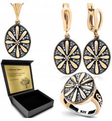 Ottomania Ezüst Ékszer Szett 925 Strassz Szett Nőknek Gravírozás Ajándék (kpl-144_15r)