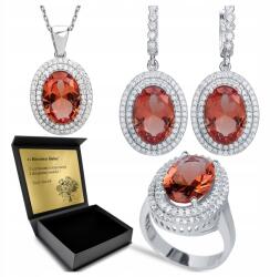 Ottomania Ezüst Ékszer Szett 925 Cirkónia Zultanit Szett Női Gravírozás (R066_26r)