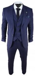  Knighthood, 3 részes sötétkék férfi öltöny, 52-es méret