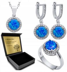 Ottomania Ezüst Ékszer Szett 925 Cirkónia Opál Női Szett Gravírozás (kpl-134_10r)
