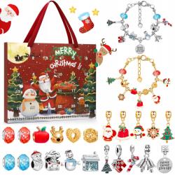 Modebelle Adventi Naptár Gyerekeknek 24 Karkötő Ékszer Medálok (KALENDARZ ADWENTOWY ŚWIĄTECZNY DLA DZIECI)