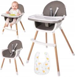 MalPlay Etetőszék 3AZ1BEN Összecsukható Gyerekülés Állítható Övtálca (113158)