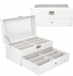 Korbi Doboz Szemüveg Tok Doboz Rendszerező Ajándék Öko Bőr Fehér G37 (Korbi ORGANIZER NA OKULARY BIAŁY G37)