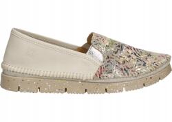 Maciejka Félcipő 03512-57/00-0 40 Bőr Bebújós BÉZS+virágok (03512-57/00-0)