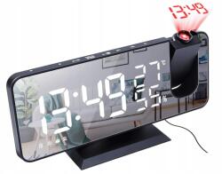 Retro Radio Elektronikus Óra Led Digitális Ébresztőóra Tükörrel Rádióval Hőmérséklet (Lx)