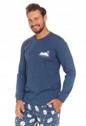 Doctor Nap Férfi pizsama sötétkék XXL hosszú ujjú pamut Cat Doctor Nap Új 2025 (DOCTOR NAP PMB7112.DEEP BLUE,XXL.01)