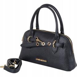 Massimo Connti Massimo Contti kézitáska klasszikus láda valódi bőr fekete (765C)