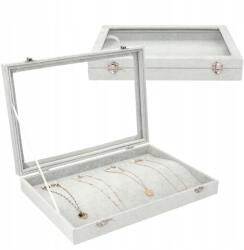 Korbi Nyaklánc Display Karkötő Ékszer Zárható Tálca Szürke E8 (Korbi EKSPOZYTOR NA NASZYJNIKI E8)