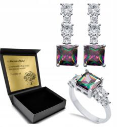 Ottomania Ezüst Ékszer Szett 925 Cirkónia Topáz Szett Nőknek Gravírozás (kpl-121_23r)