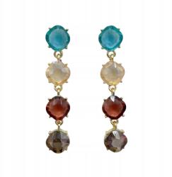  Fülbevaló arany színű kristály stift