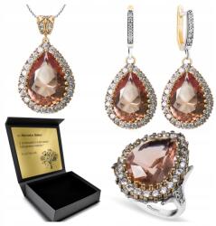 Ottomania 925-ÖS Ezüst Ékszerszett Zultanit Cirkóniákkal Nőknek Gravírozás (R014_18r)