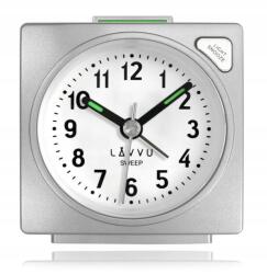 LAVVU Klasszikus Ezüst Színű Négyzet Alakú Ébresztőóra Lavvu LAS3046 Riasztás Szundi Háttérvilágítás (LAS3046)