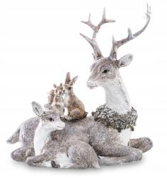 Art-Pol Karácsonyi szarvas figura Szarvas nyuszival és mókussal karácsonyi dekoráció (133825)