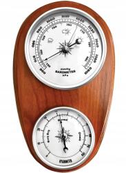 JVD Fa Ovális Barna Barométer Analóg Higrométer Jvd BA231.41 12x21 cm (barometr higrometr analogowy)