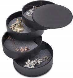 Korbi Ékszerdoboz Doboz Rendszerező Ékszer Tok Karkötő Tükör F1 (EX-F1BL)