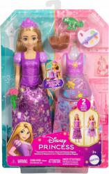 Mattel Disney Princess Rapunzel hercegnő játékbaba 2 az 1-ben+ kiegészítők JBG09 (JBG09)