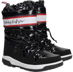Tommy Hilfiger Hótaposó, Size 37, fekete, ökológiai bőr, zsinóros (T3A6-32436-1485999)