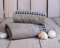 Jahu Frottír törölköző Darwin, világos szürke, 70x140cm