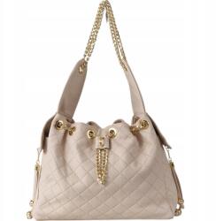 Massimo Connti Massimo Contti kézitáska klasszikus táska bézs Ökológiai bőr válltáska (771BE)