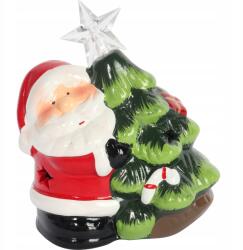 Goliat Karácsonyi dekoráció kerámia Mikulás Led karácsonyfával (1077280/MIKOŁAJ)
