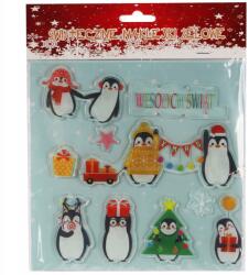 Goliat Karácsonyi öntapadós zselés matricák pingvinekkel Karácsonyi Dekoráció (GEL-A20201/P)