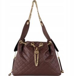 Massimo Connti Massimo Contti kézitáska klasszikus táska barna Ökológiai bőr válltáska (771B)