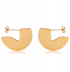 Ottomania Arany Fülbevaló Geometrikus Félhold Aranyozott Nemesacél Stift (#w40k)