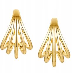 Ottomania Fülbevaló Arany Kagyló Alakú Kagyló Aranyozott Nemesacél Stift (#w49k)