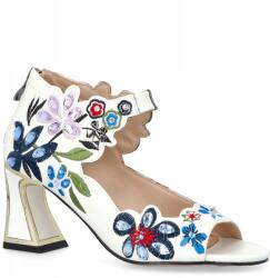 SCA'VIOLA Színes kristályokkal díszített szandál Scaviola S-194 Fehér 38 (SCAVIOLA S-194 WHITE)