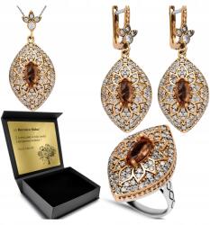 Ottomania Ezüst Ékszer Szett 925 Cirkónia Szultán Női Gravírozás Szett (kpl-168_22r)