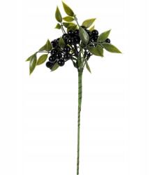 Goliat Áfonya Ág Fekete Golyók 34CM Művirág Nád Kiegészítő (84-5909A BLACK)