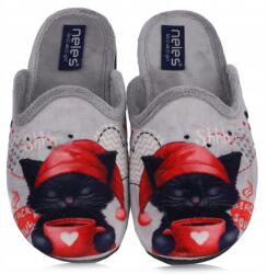  Neles 4124.703 Gris női Topánka szürke kiscicával, szigetelt, . 38- Méret (4124.703 GRIS)