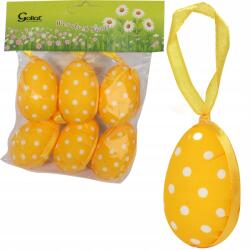 Goliat Tojás pöttyös medál szett 6 db 6cm sárga (5901940761431)