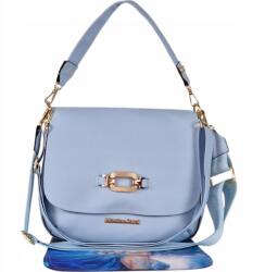 Massimo Connti Massimo Contti kézitáska postás táska kék bőr Ökológiai cserélhető csattal (731N)