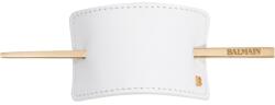 Balmain Hair - Hair Barrette Leather White Hajcsipeszek és hajcsatok Női