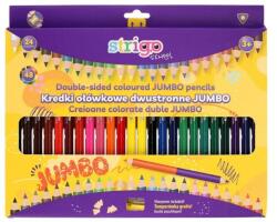 strigo Jumbo két színű ceruza, 48 szín, háromszög, hegyezővel, 24 db (EMGSSC356)