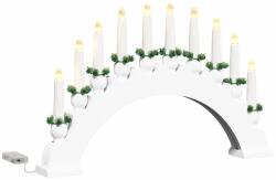 vidaXL Karácsonyi gyertyatartó ív 10 LED gyertyával Fehér (42019709)