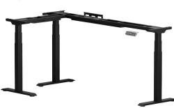 FlexiSpot E7L L-alakú hárommotoros állítható íróasztal, fekete, 150 kg teherbírás, 63, 5-128, 5 cm magasságállítás, Jobb- és balkezes kialakításhoz is (E7LB)