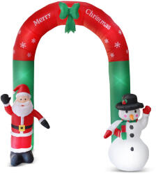  Felfújható karácsonyi kapu - 240 cm - IP44 - 9 LED - hálózati Kültéri karácsonyi dekoráció óriás méretben, 58060k (g58060-1)