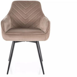 SIGNAL MEBLE Servio Velvet Forgó Bársony Étkezőszék Sötét Bézs (SIG-SERVIOVCCBE)