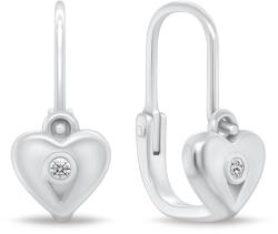 Brilio Silver Bájos lány ezüst szív fülbevaló EA183W